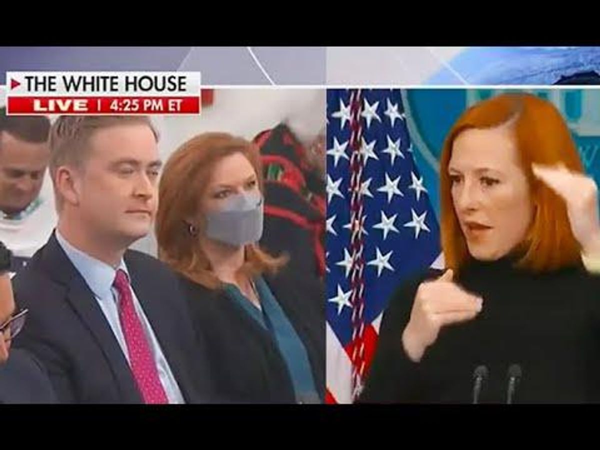 White House reporters laugh at Peter Doocy after Jen Psaki reminds him he's not a doctor