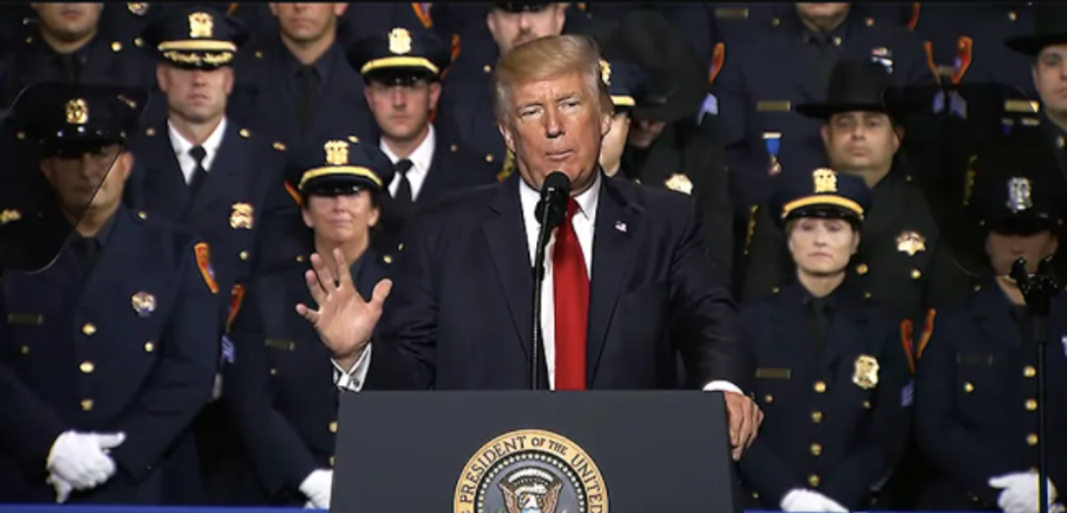 Trump implies the NYPD won't arrest him because he's 'their greatest champion and friend'
