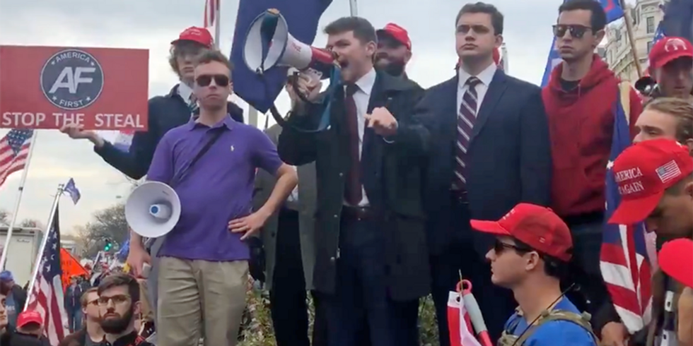 White nationalist 'groyper' movement links up with anti-vaxxers -- and threatens use of weapons
