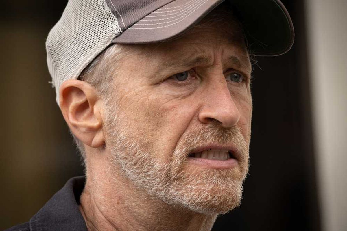 Crowd howls as Jon Stewart begs McConnell not to return in searing roast: 'We're fine!'