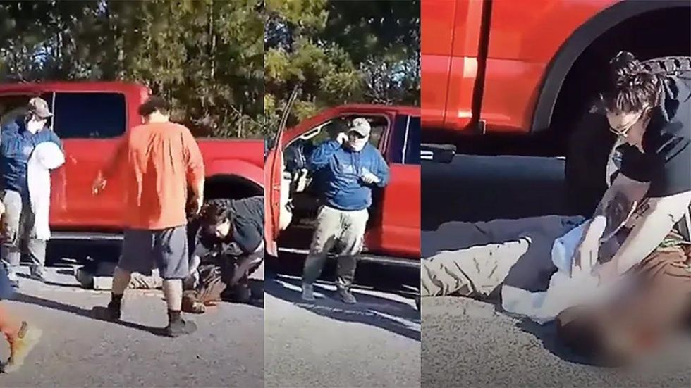 Witness disputes North Carolina cop's claim man 'jumped' in front of his car and he had to shoot: 'I saw everything'