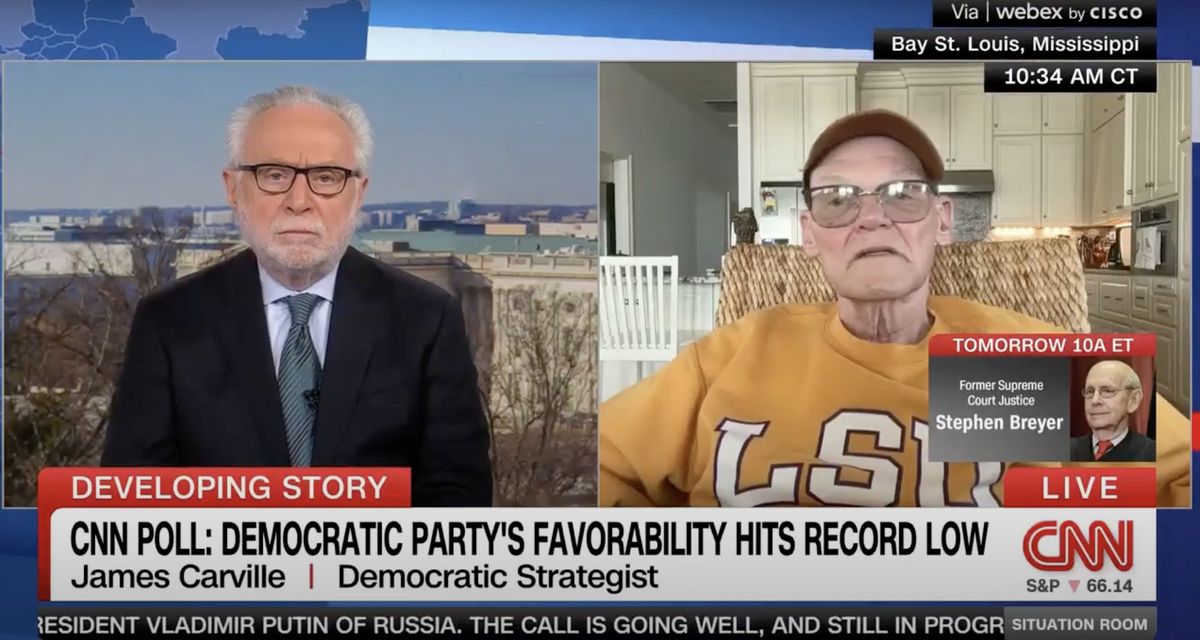'I don't even like the Democratic Party': Even James Carville mad at post-Trump Dems