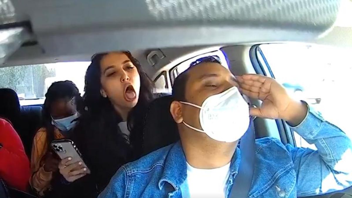 WATCH: Woman coughs on Uber driver then attacks him after he asks her to put on a mask