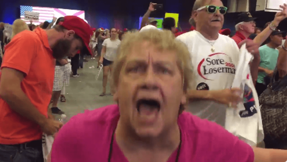 Unhinged Trump supporters attack the press at Florida rally: 'We're mad at you!’