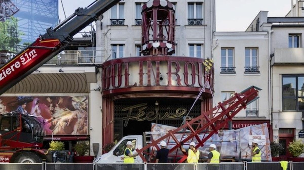 Paris's Moulin Rouge gets new sails just in time for Olympic torch relay